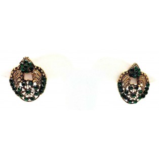 Golden Oxidized Women Earrings Jhumka Jhumki Jewelry Push Back Drop Dangle 48